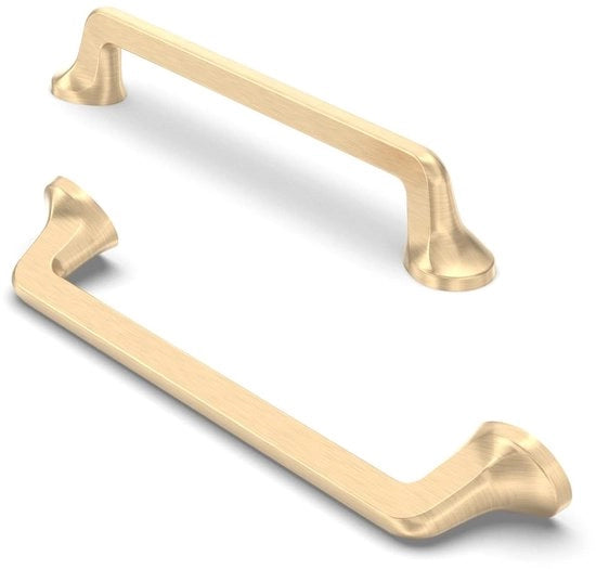 Maniglia di supporto per mobili - Messing lavorato a mano - 10 pezzi - 128 mm di distanza