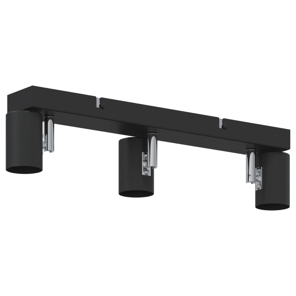 Faretto da soffitto a 3 vie regolabile nero E27