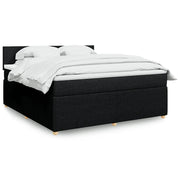 Giroletto a Molle con Materasso Nero 180x200 cm in Tessuto 3287530