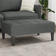 Poggiapiedi Grigio Scuro 77x55x31 cm in Tessuto