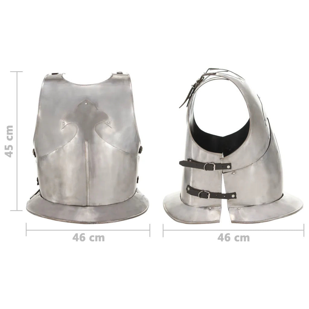 Corazza da Cavaliere Medievale Replica LARP Argento in Acciaio CFW9601684