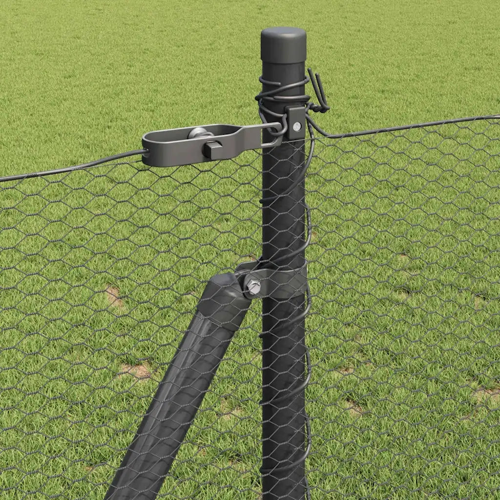 Palo della recinzione Grigio 25 x 0,8 m (rete da 13 mm)