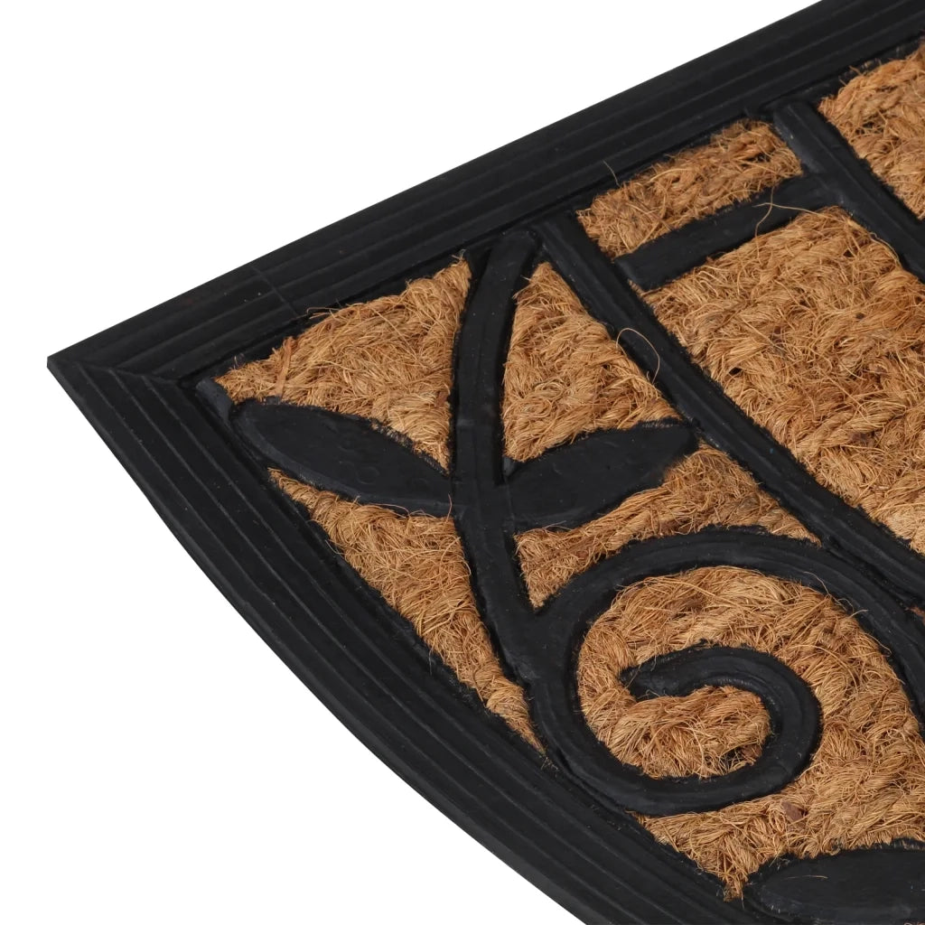 Zerbino semicircolare antiscivolo per interni ed esterni 45 x 75 cm gomma nera 02_0046202