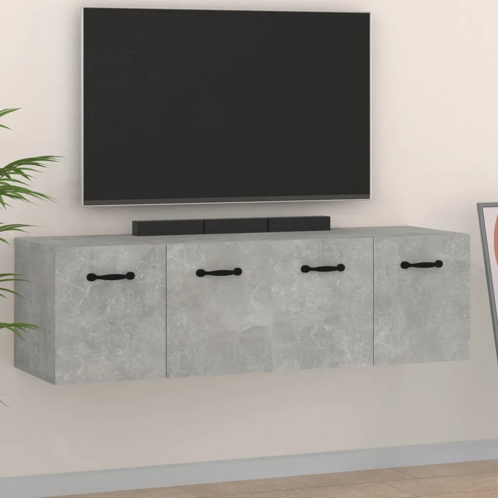 Armadietto a Muro | Mobili Parete 2 pz Grigio Cemento 80x35x36,5 cm in Multistrato
