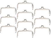 Taschi di Chiusura - 10 Pezzi - Oro e Argento - Cornice Portafoglio - Per Tasche Artigianali - 8,5 Cm