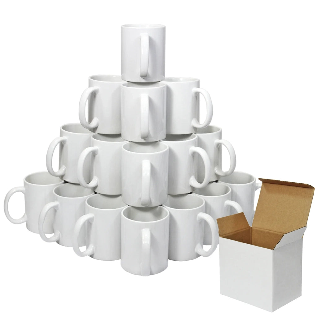 Tazze Sublimazione Bianche 720 pz 11oz (325ml) con Scatole Regalo