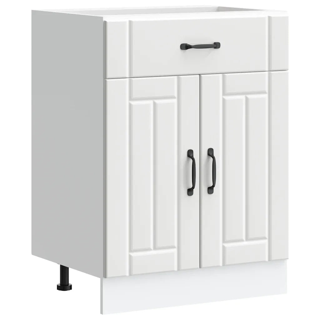 vidaXL Base da Cucina Lucca Bianco in Legno Multistrato
