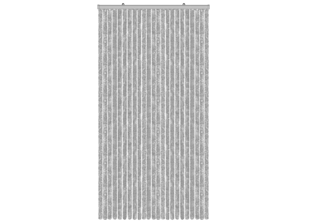 Tenda Antimosca Antirumore Caduta Pannello Porta Finestra Casa In Ciniglia - 120x230 - Grigio
