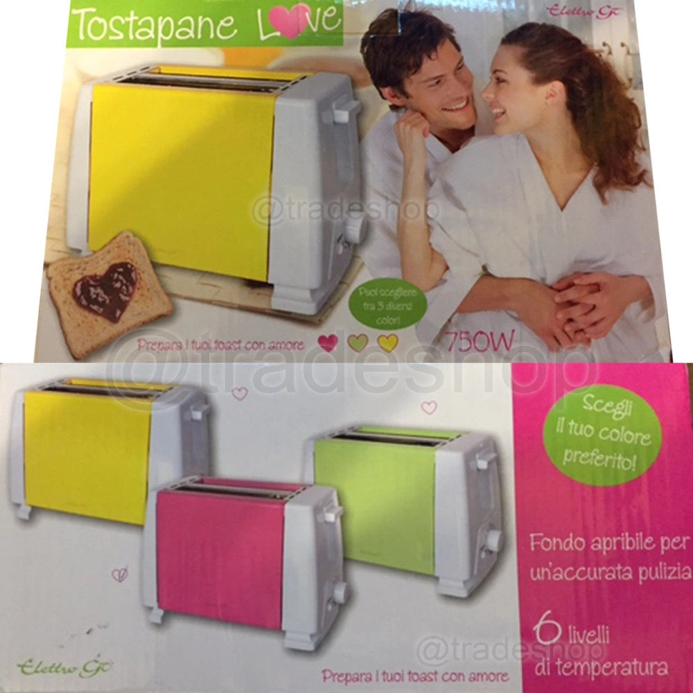 Trade Shop - Tostapane Tostiera Per Toast Piastra Elettrica 750 W Toast Espulsione Automatica -