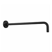 BRACCIO DOCCIA TONDO CURVO IN OTTONE NERO OPACO MODELLO AUREA BLACK - LUNGHEZZA 30 CM - NERO OPACO  - AER