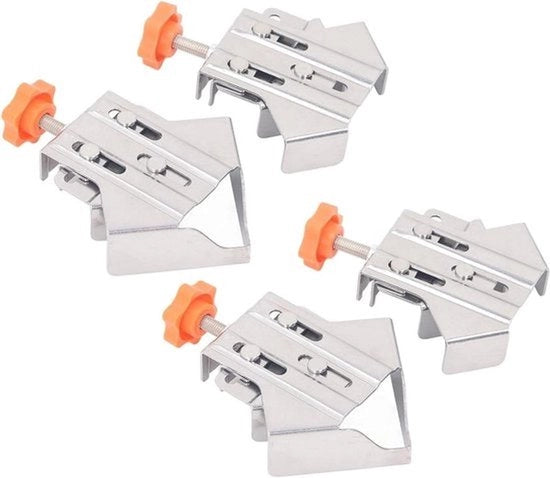 Kit di montaggio versatile - 90 gradi - resistente alla ruggine - per lavorazione del legno e del metallo - set a 4 pezzi