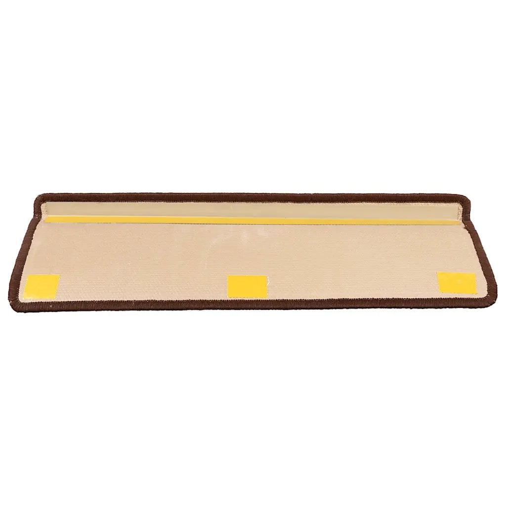 Tappetini Autoadesivi per Scale 15 pz 65x25 cm Marroni cod mxl 68250