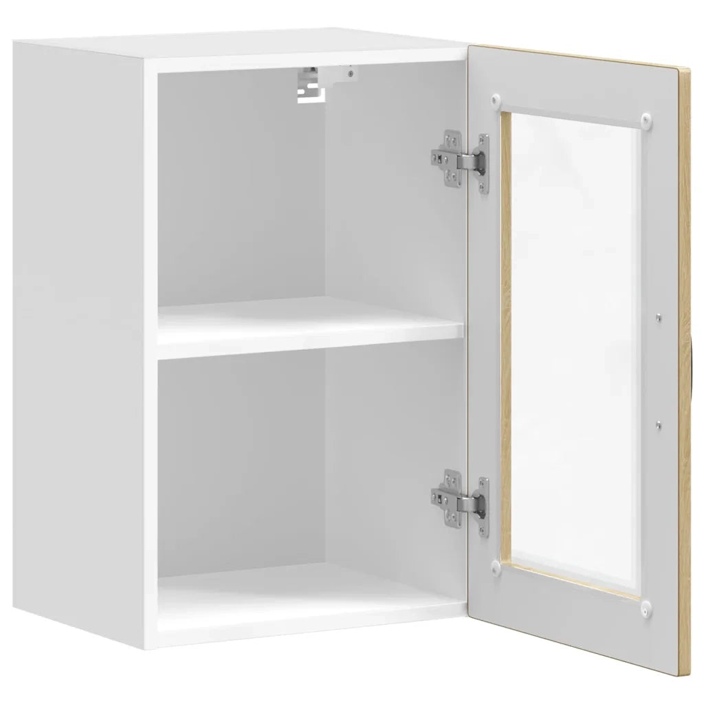 Pensile da Cucina | Mobile da Cucina con Porta in Vetro Porto Rovere Sonoma