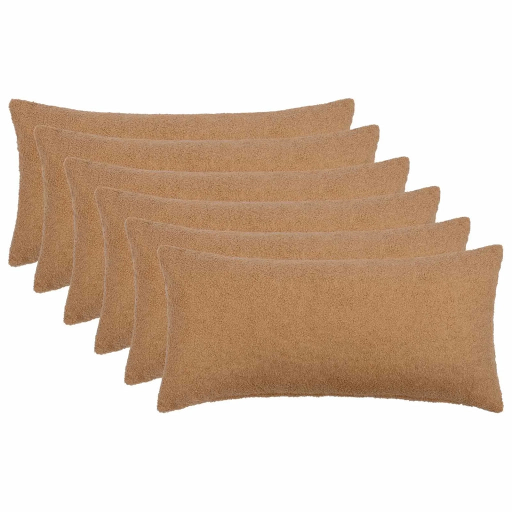 Federa 6 pcs HEERLEN Beige 40 x 70 cm Bouclé 909566