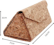 Brillenkoker opvougbile rigido - ecocompatibile e vegano - legno di kurk beige - 16,0 x 7,0