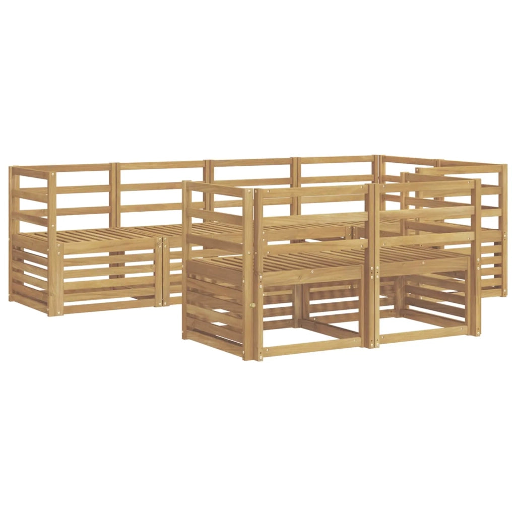 Set di divani da esterno 7 pcs Bianco 245 x 126,5 x 73 cm 3391974