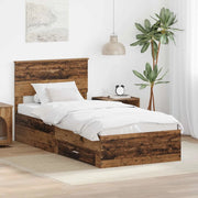 Struttura del letto Legno vecchio 90 x 200 cm Legno multistrato