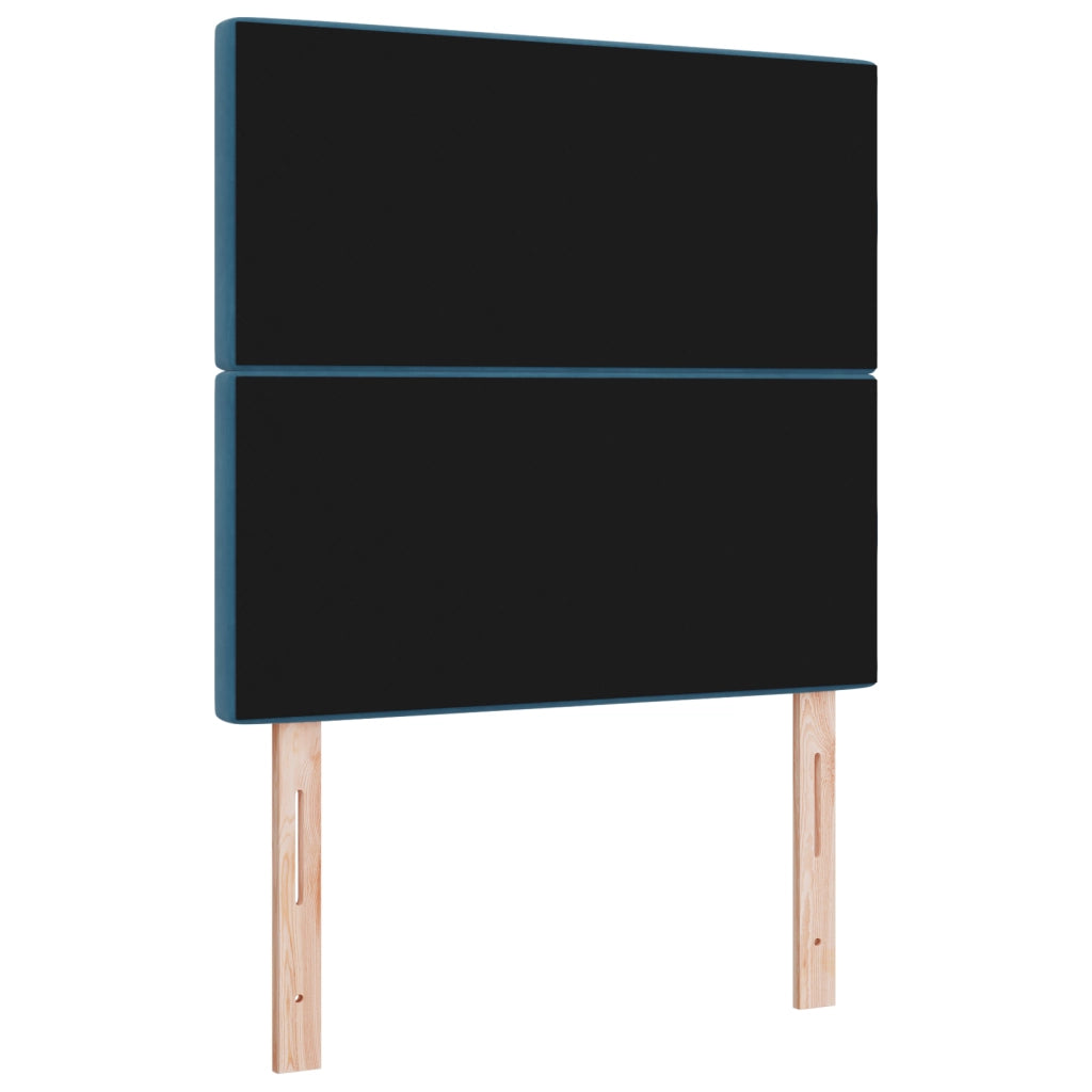 Testata LED Blu Scuro 90 cm Velluto