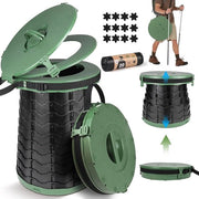 Camping toilet portatile, regolabile in altezza, toilet portatile, veloce da installare, sostenibile fino a 300 kg, con 20 sacchetti in plastica e borsa di stoccaggio per auto.