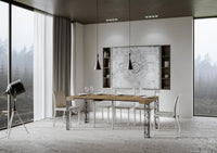 Consolle Allungabile 90-300x40x77 cm in Nobilitato Marrone