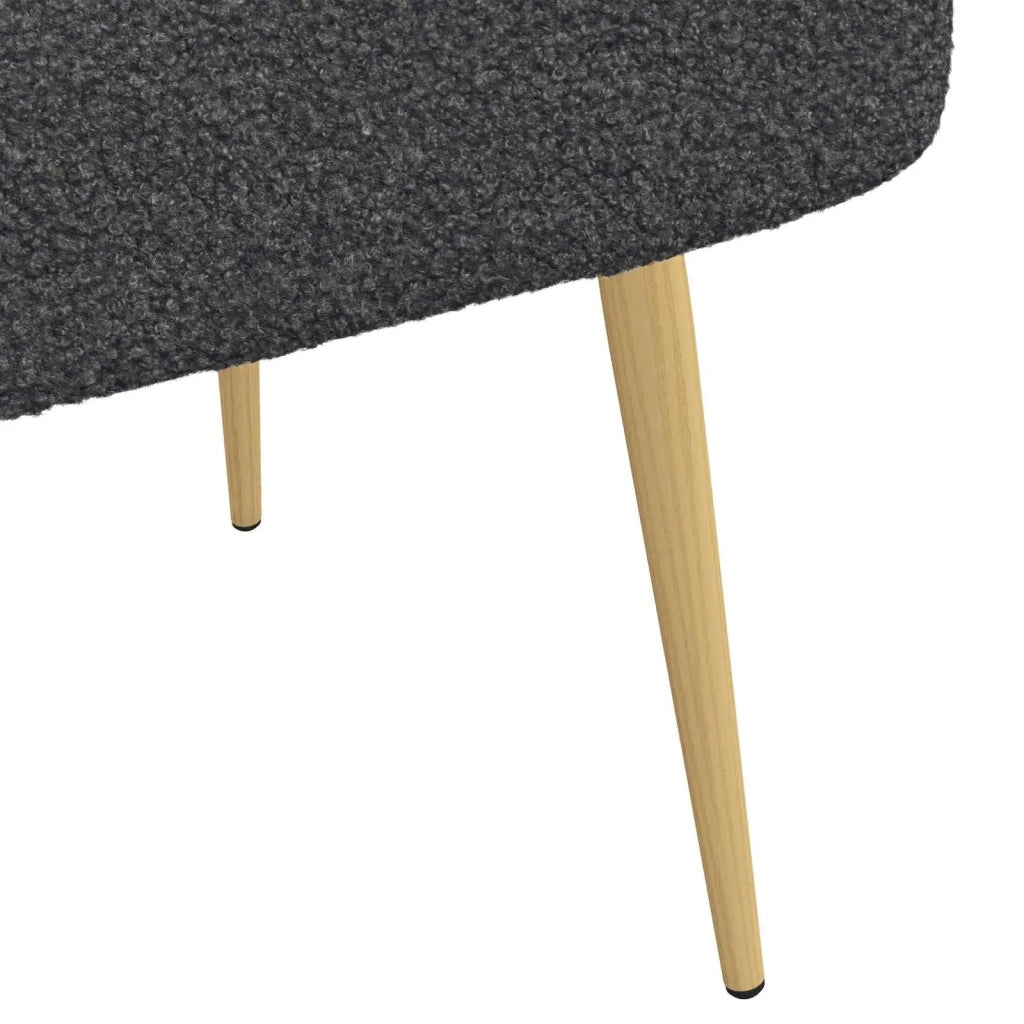 Panchina imbottita con schienale Grigio scuro 110 x 60 x 76 cm