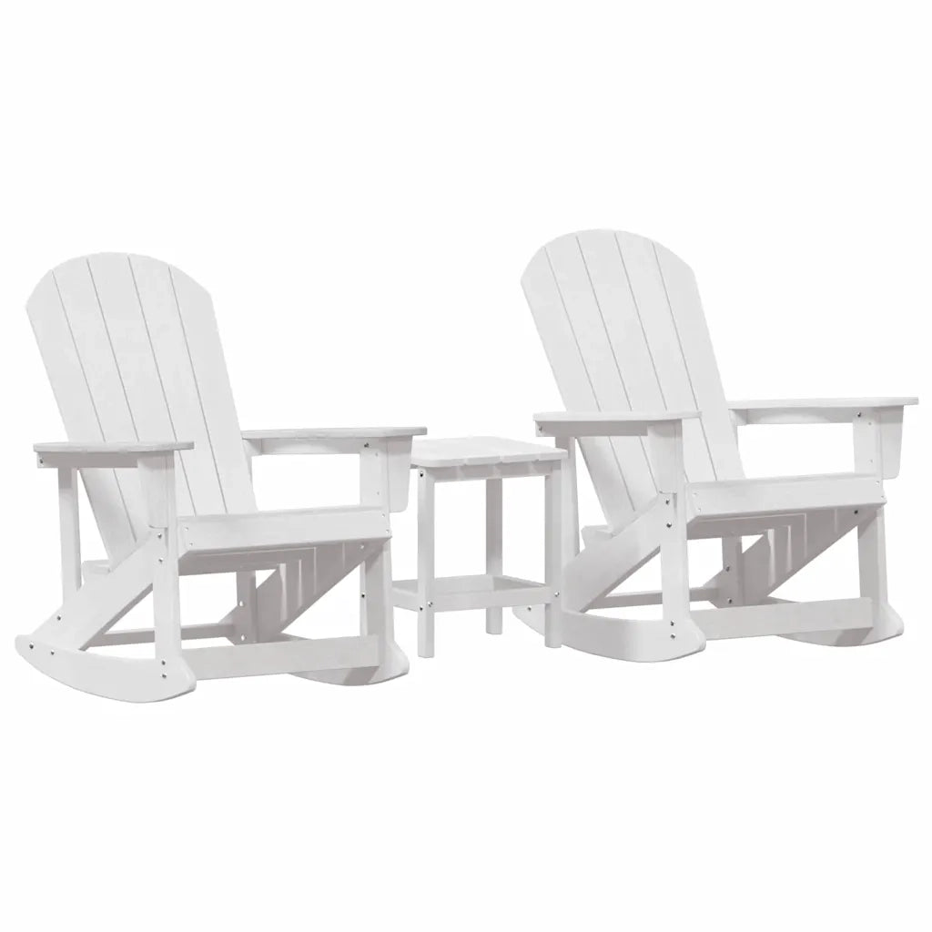 Set Lounge da Giardino 3 pcs Bianco HDPE 3335838