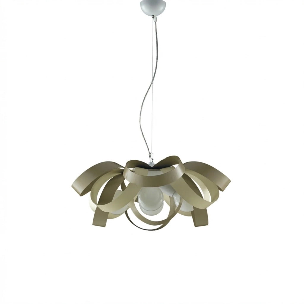 Sospensione Primula 4 Luci Tortora LuceArt Classic
