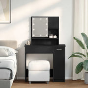 Tavolo da Trucco con cassetto Rovere Nero 86,5 x 35 x 136 cm 862108