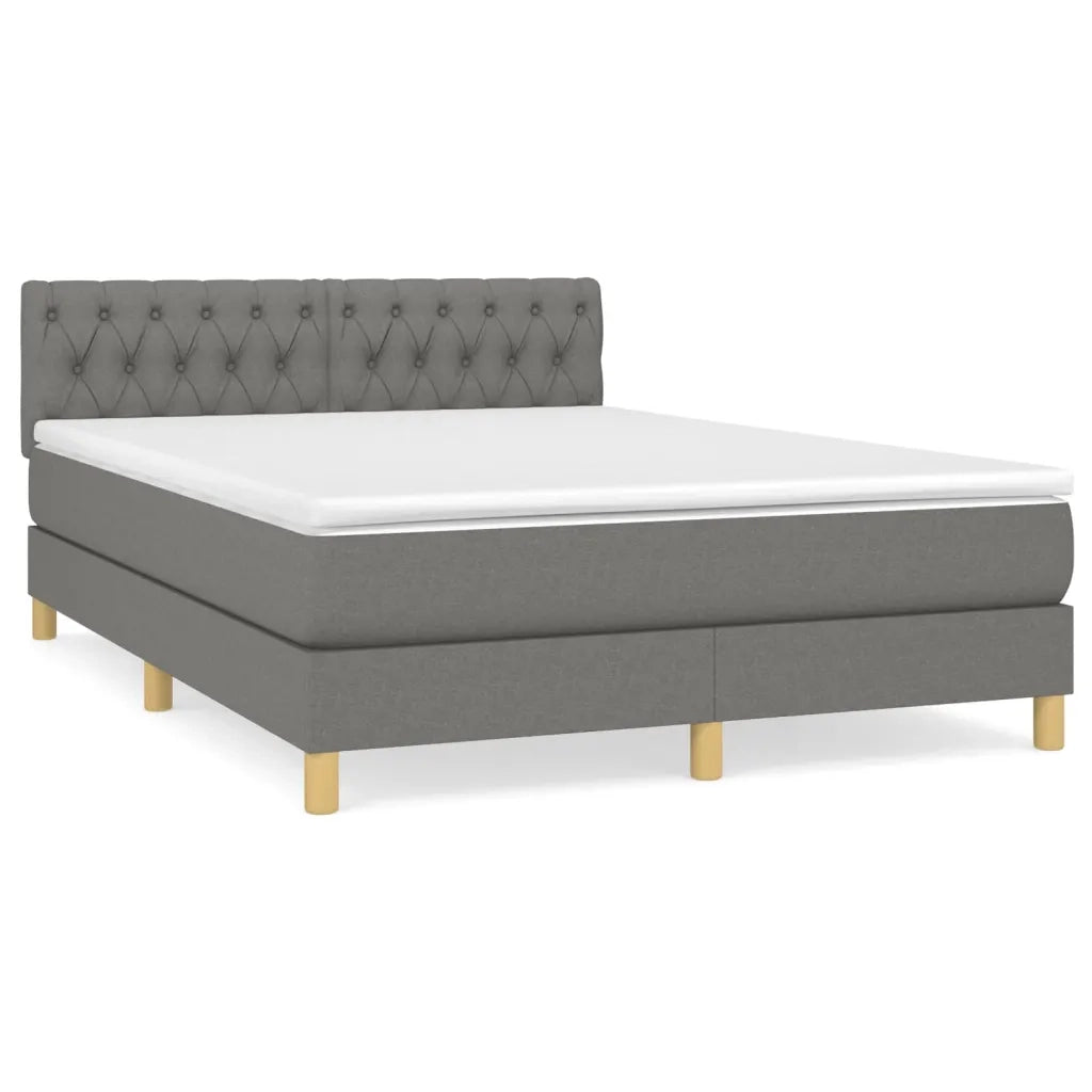 Giroletto a Molle con Materasso Grigio Scuro 140x190 cm Tessuto cod mxl 62967