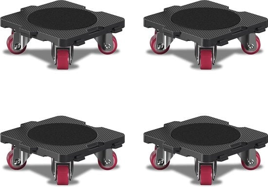 Set di 4 Ruote per Mobili Ruote TPE soffici, 360° girevoli, capacità di carico per unità 75 kg