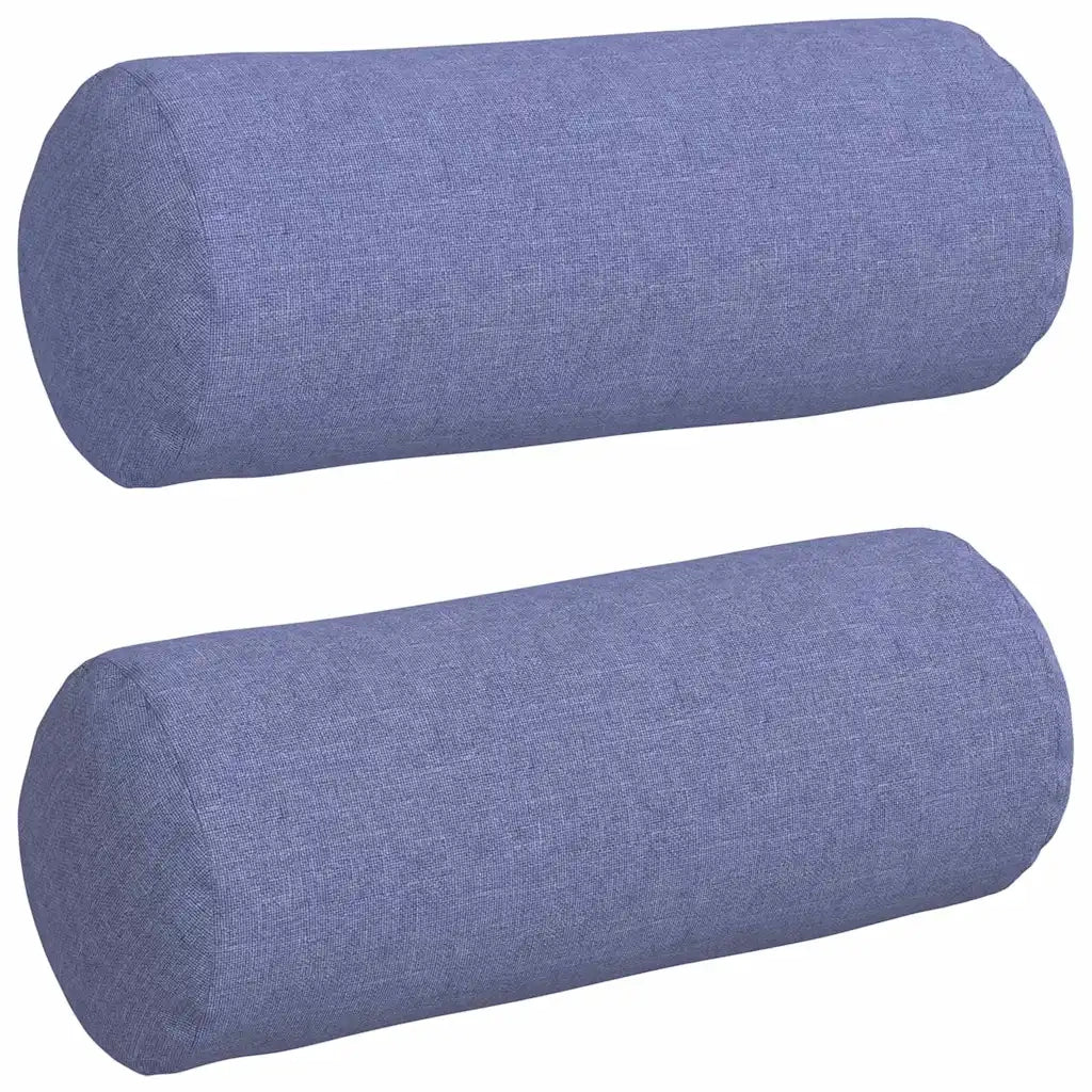 Cuscini a rullo 2 pcs Blu jeans Ø 15 x 40 cm Tessuto