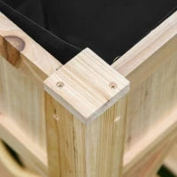 Letto per Orto Rialzato con 6 Scomparti in Legno di Abete, 78.5x58x81cm
