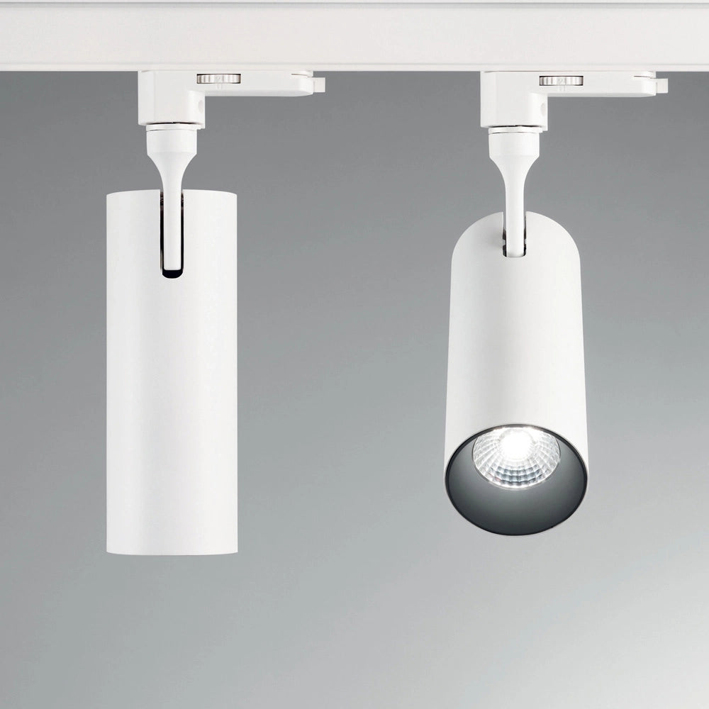 Proiettore Cilindrico Smile Alluminio Bianco Led 15W 3000K Luce Calda Cri90 36°