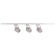 Kit binario bianco 1m, 3 faretti GU10 Polux MINOR in alluminio