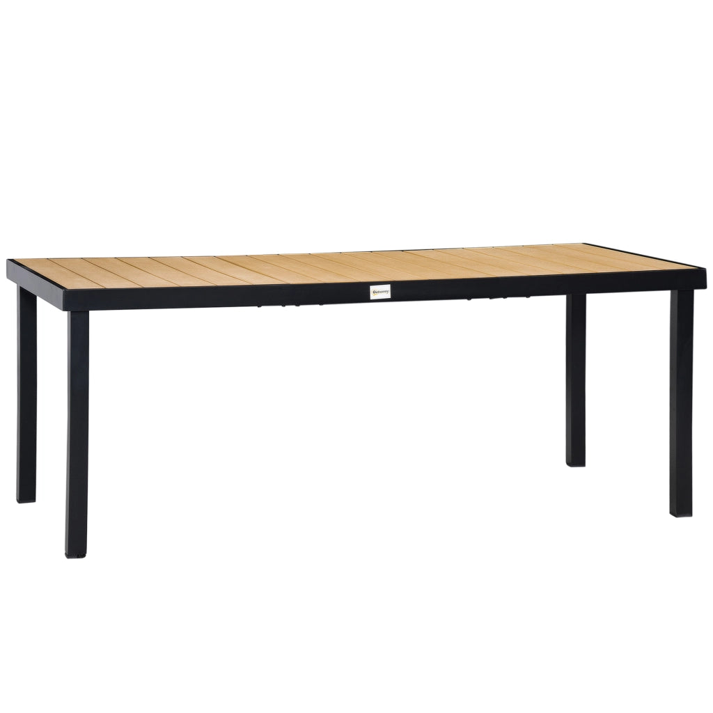 TAVOLO DA GIARDINO 190x90x74 cm Effetto legno Natural Wood