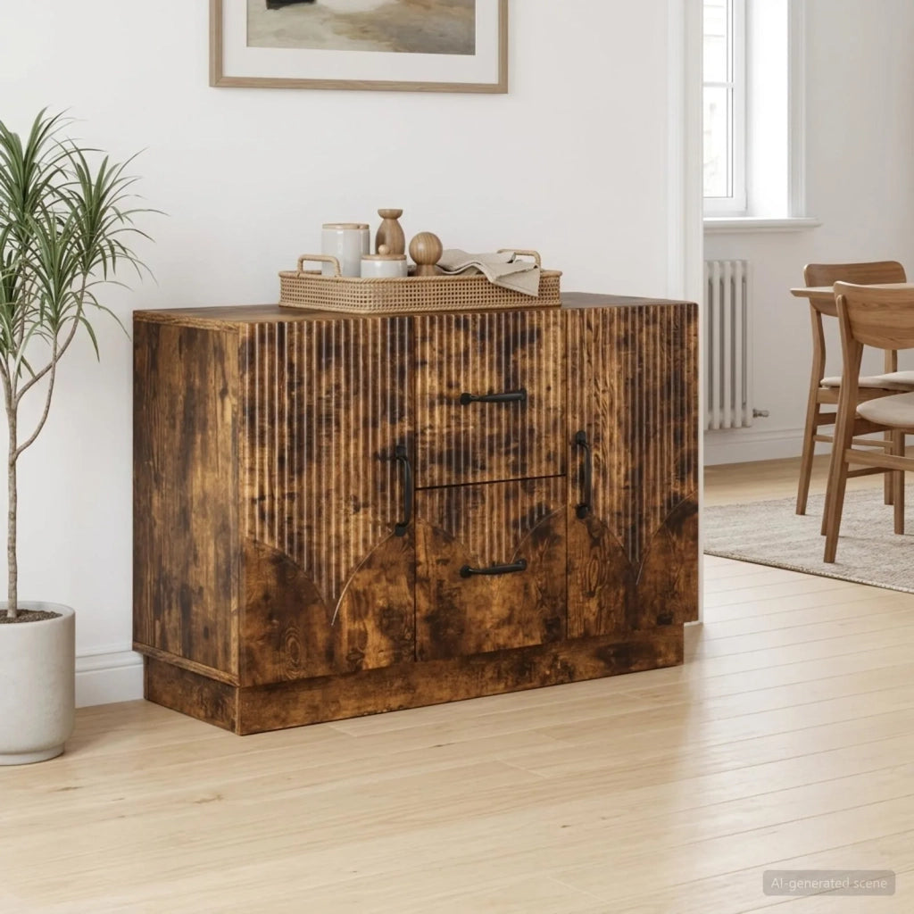 Credenza Rovere Fumo 89 x 34,5 x 57 cm Legno ingegnerizzato 895350