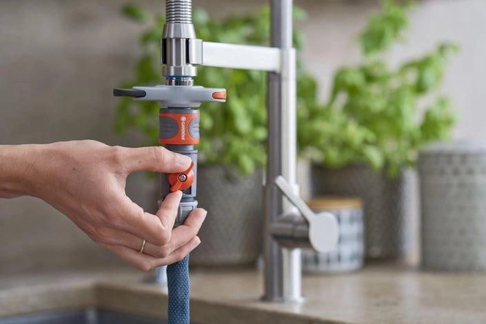 Gardena Liano pompa da giardino 10 m Sul suolo Cloruro di polivinile (PVC), Tessile Nero, Grigio