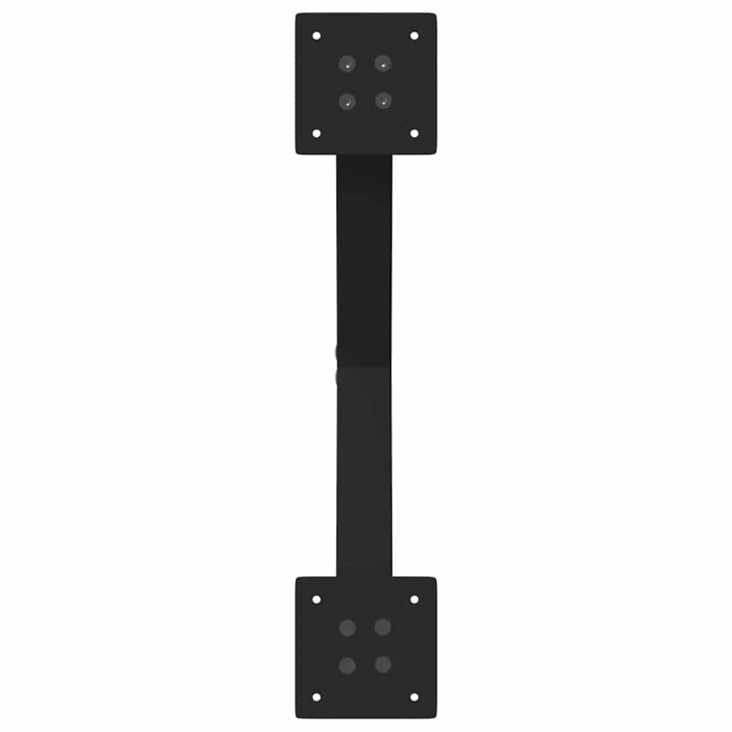 Set di 2 gambe per tavolino da caffè a forma di X con piedini regolabili 50 x 30 cm acciaio nero 02_0057151