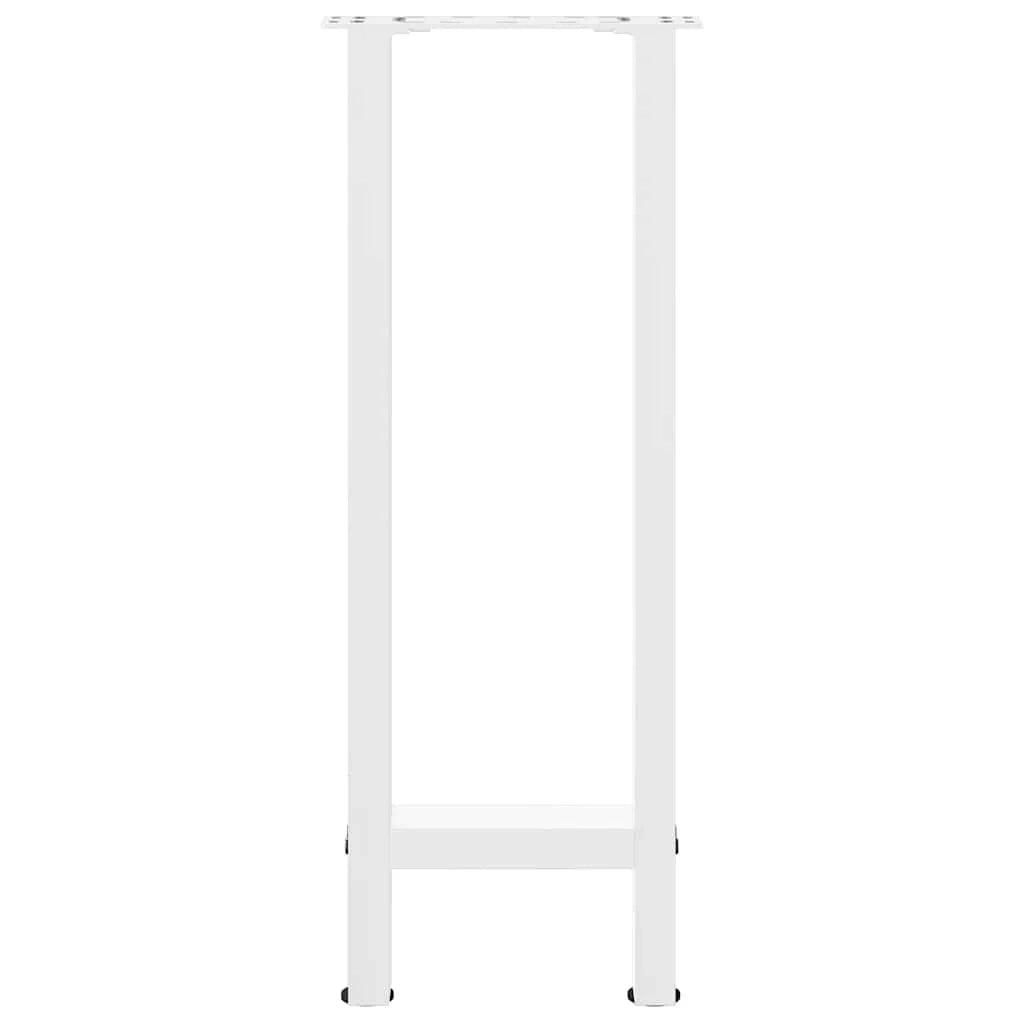 Set di 2 gambe robuste per tavolo consolle con piedini livellatori 38 x 72 cm acciaio bianco 02_0057537
