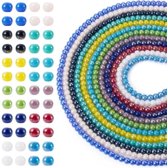 Bracciale di Amicizia con 12 Catene Ronde 4mm - Orecchini DIY - Fai da Te con Catene di Vetro