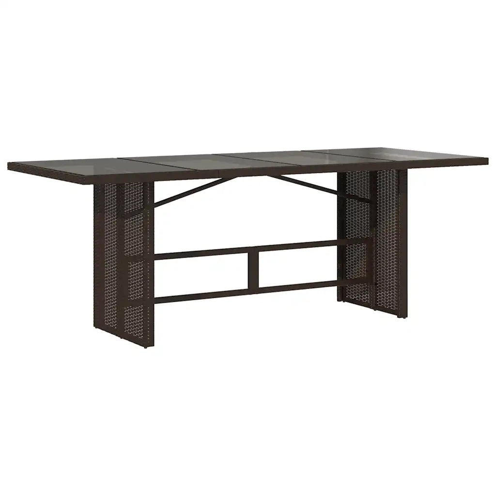 Set BistrÃ² da Giardino 9 pz con Cuscini in Polyrattan Marrone