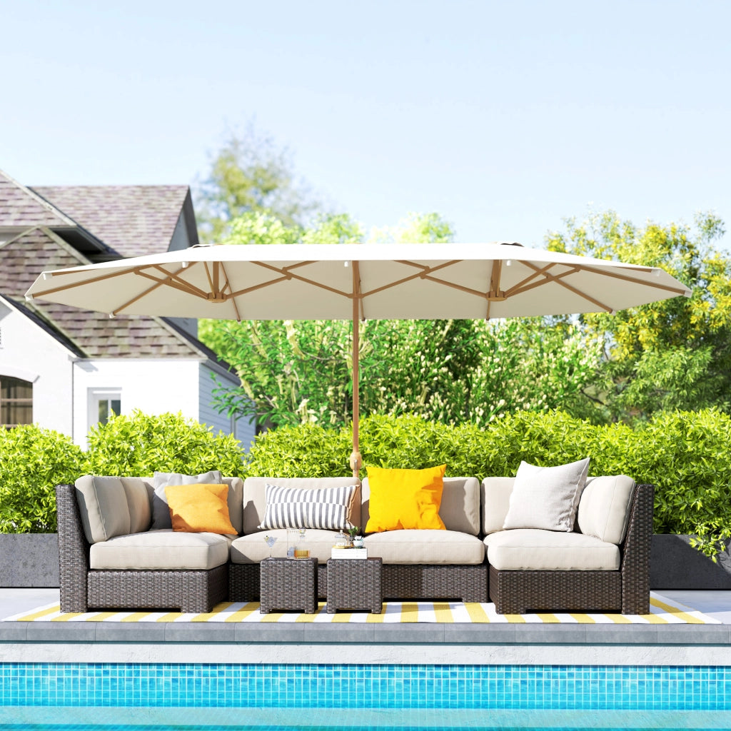 Tendone da giardino rettangolare ¨C zephmum ¨C Grigio, Poliestere, 455x265 cm