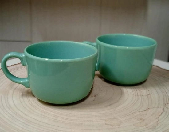 Tazza da caffè in ceramica - grande tazza con manico - sicura per forno a microonde e lavastoviglie - dessert salata tè avena - 500 ml