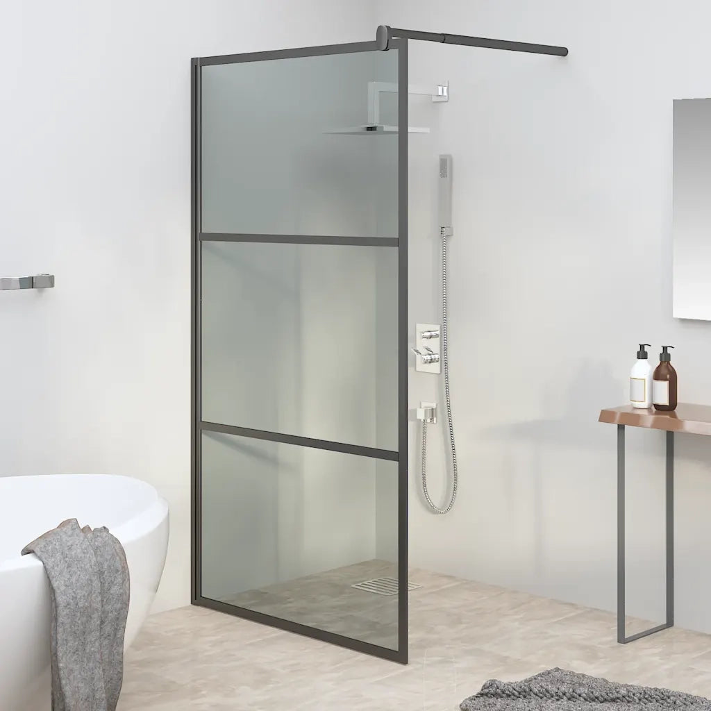 Parete Doccia Walk in 100x195 cm in Vetro Scuro ESG Nero CFW7271903