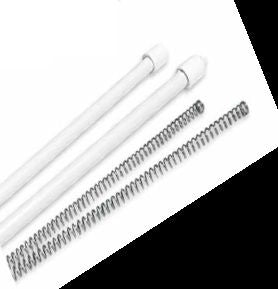 Coppia Bacchette Stecche per tende con punta bianco 60 cm x 7 mm