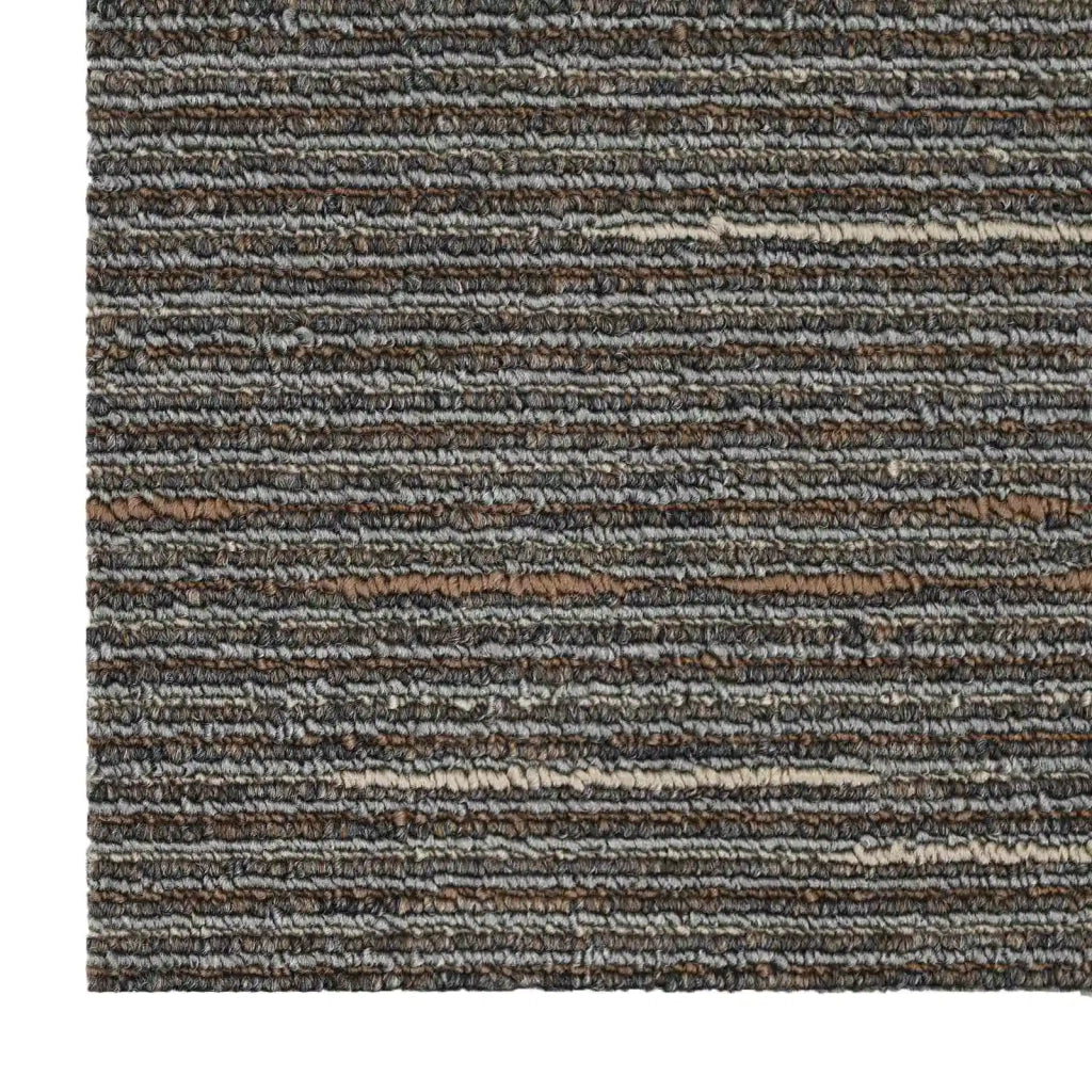 Piastrella per Tappeto Striato Marrone Scuro 50 x 50 cm 4 pz CFW3189013