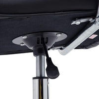 Sedia da Ufficio Operativa Girevole con Braccioli in Similpelle Nero