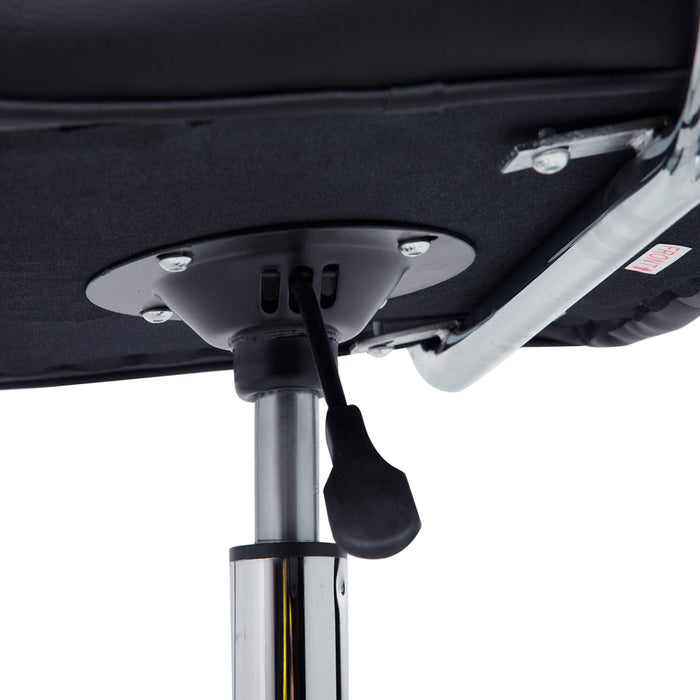 Sedia da Ufficio Operativa Girevole con Braccioli in Similpelle Nero