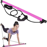Set di Pilates a Barre - Lavoro Fisico a Casa - Progettazione Rimosibile - 92 cm di Lunghezza - Rosso