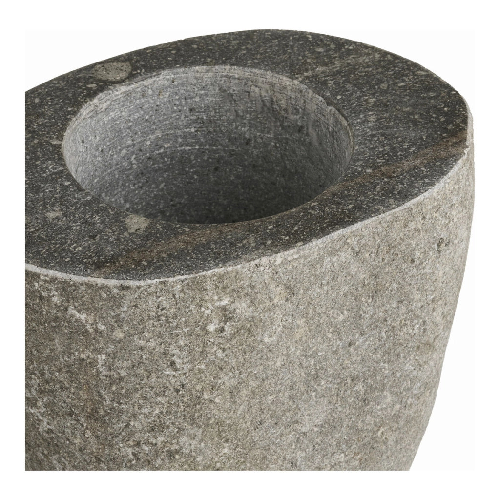Portaspazzolino Gara, Grigio, Pietra, 10,5x9x10 cm